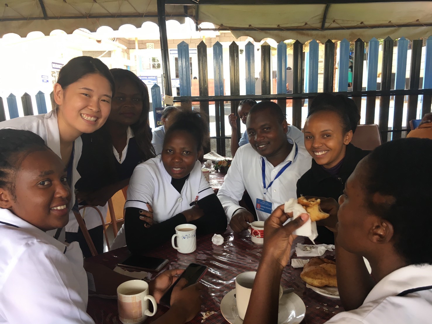 With the nurses I met on a hospital tour