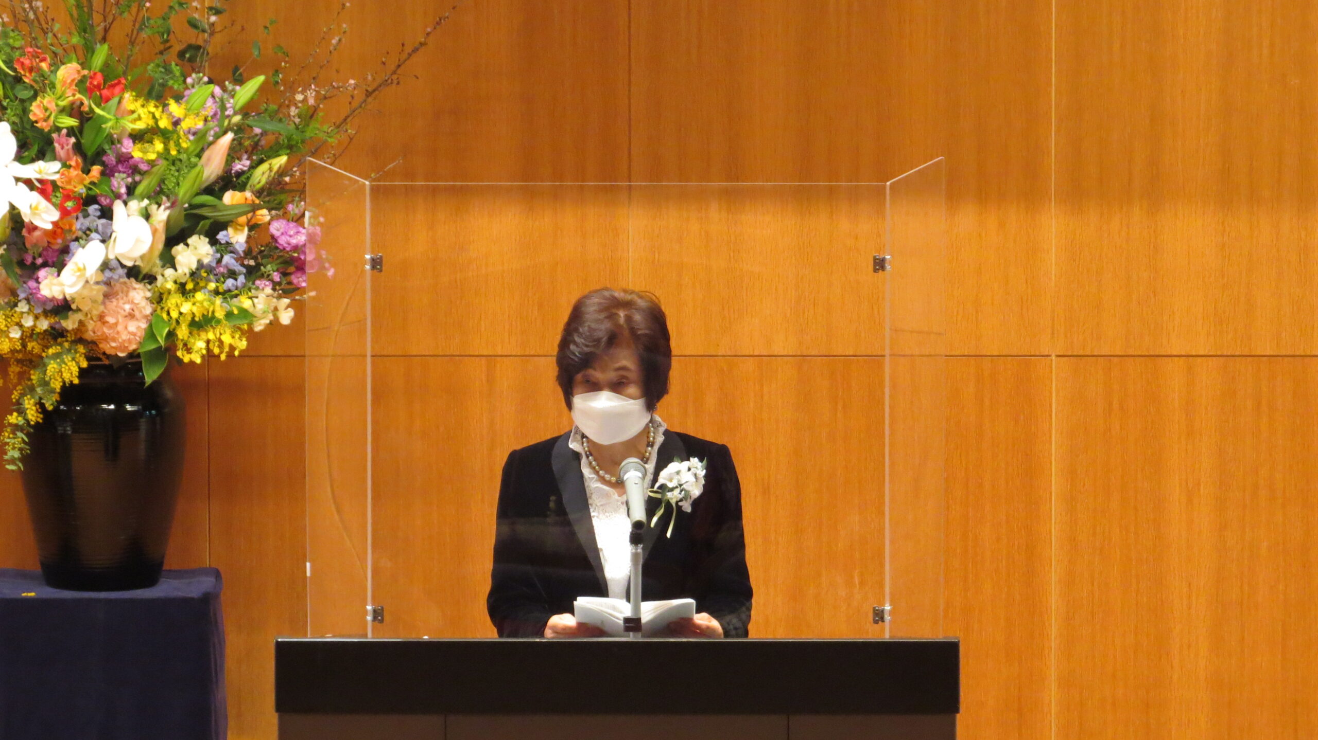 学長式辞の様子