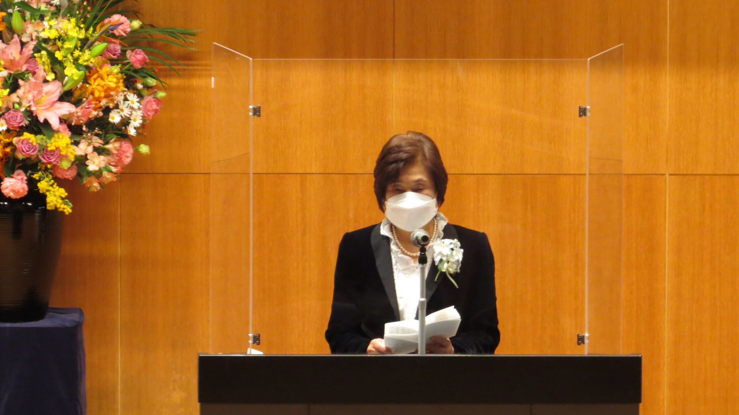 R4年度入学式学長式辞の様子