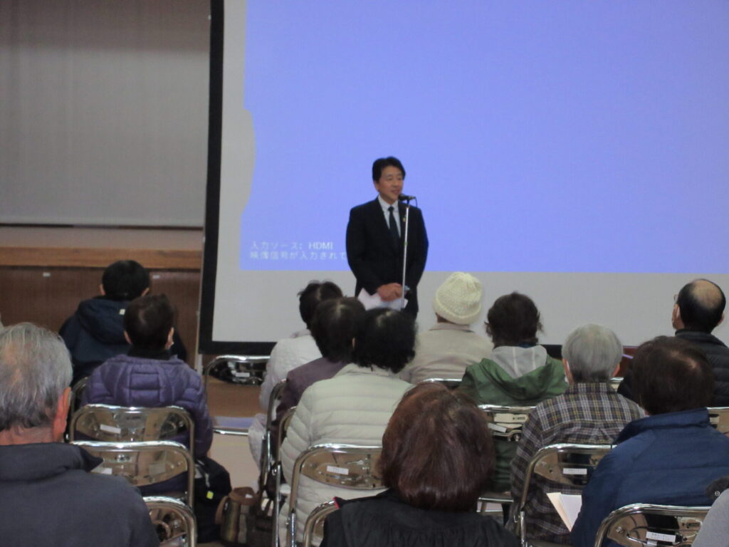 後援の高千穂町長甲斐宗之様の御挨拶