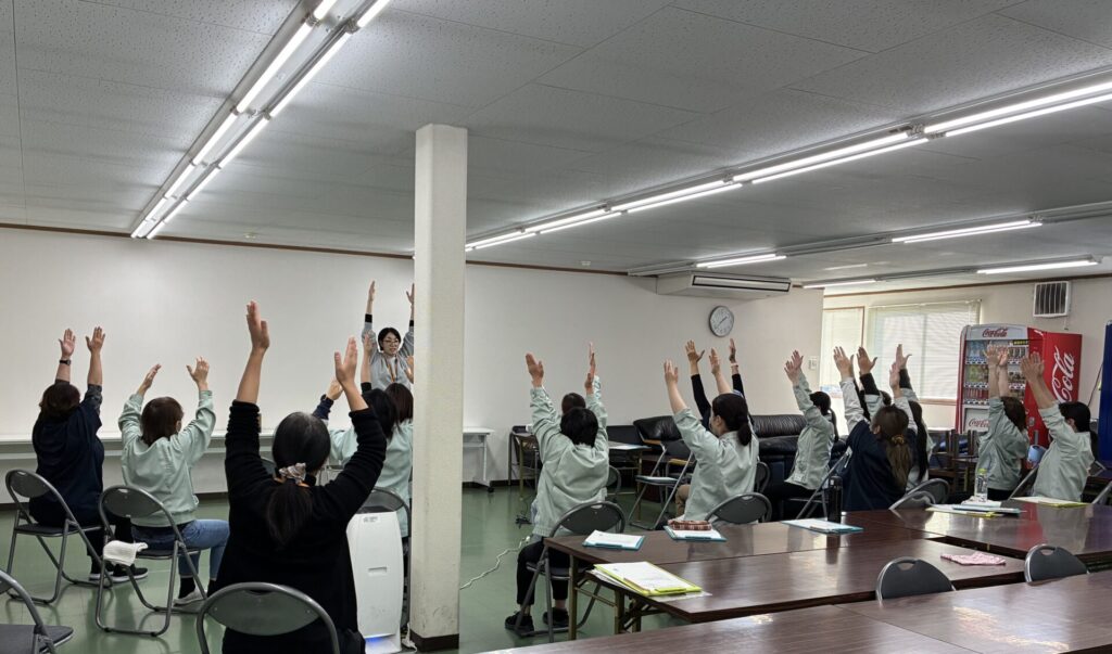 ストレッチの様子